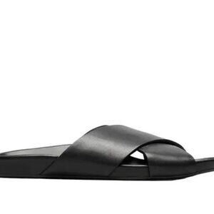 Everlane The Form Crossover Sandal in black leather